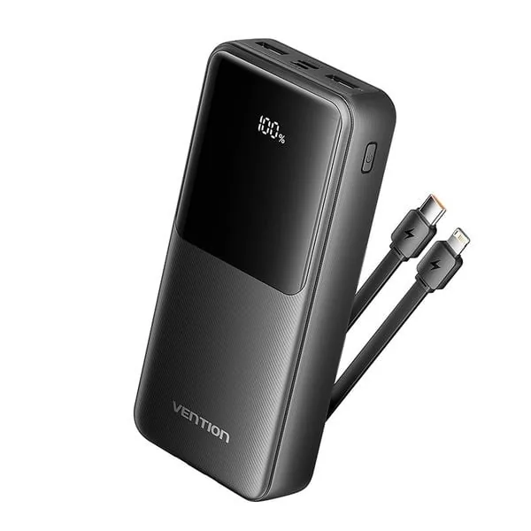 Pin sạc dự phòng Vention FHP 20000mAh 22.5W tích hợp cáp Type-C và Lightning